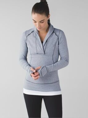 lululemon athletica Light Blue Heather V‑Neck Pullover Sweater